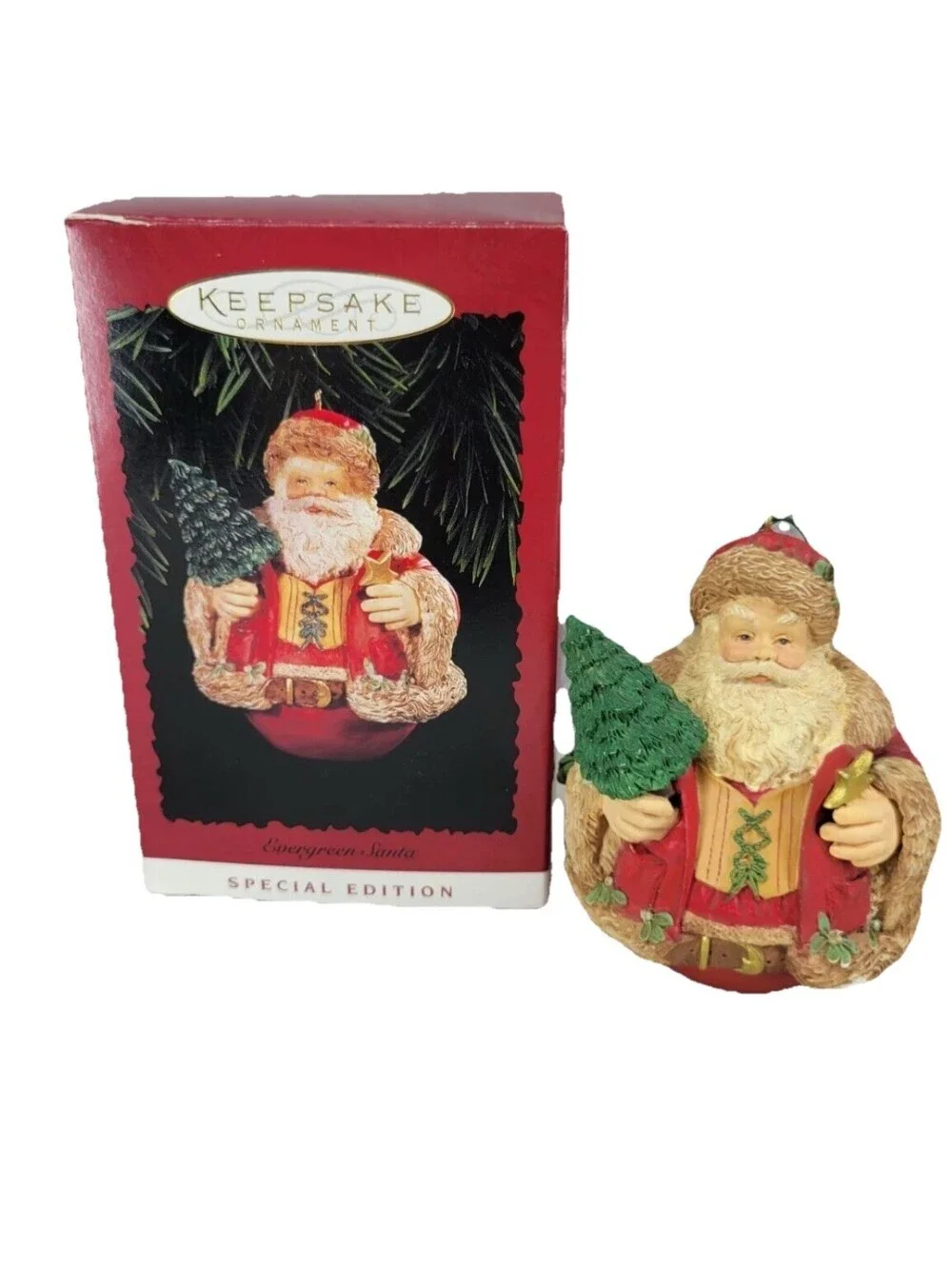 Hallmark Keepsake Evergreen Santa 1996 Special Edition Christmas Ornament New